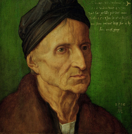 „Michael Wolgemuth / Gemaelde von A.Duerer“