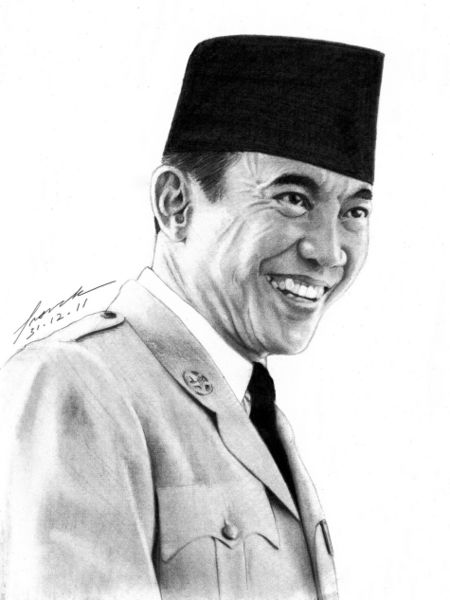  Ir  Soekarno  Drawing art prints and posters by frank go 